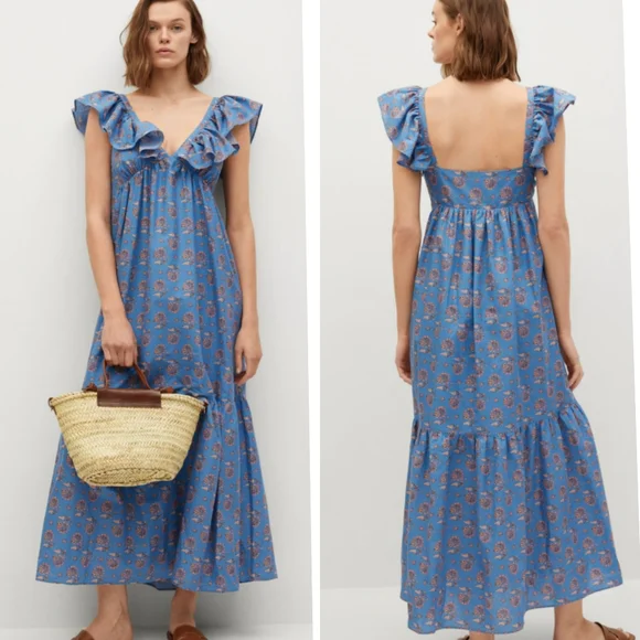 🔥Last 1🔥MANGO Cotton maxi dress - Picture 5 of 8